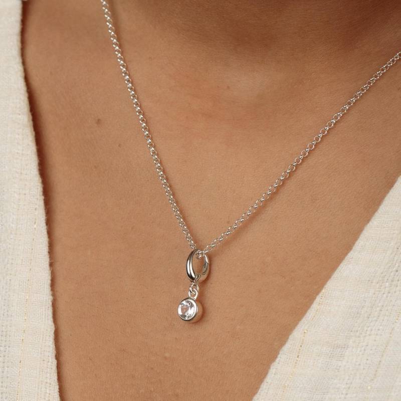 sterling Silber Weißer Topas Halskette - April Birthstone von LilyCharmed