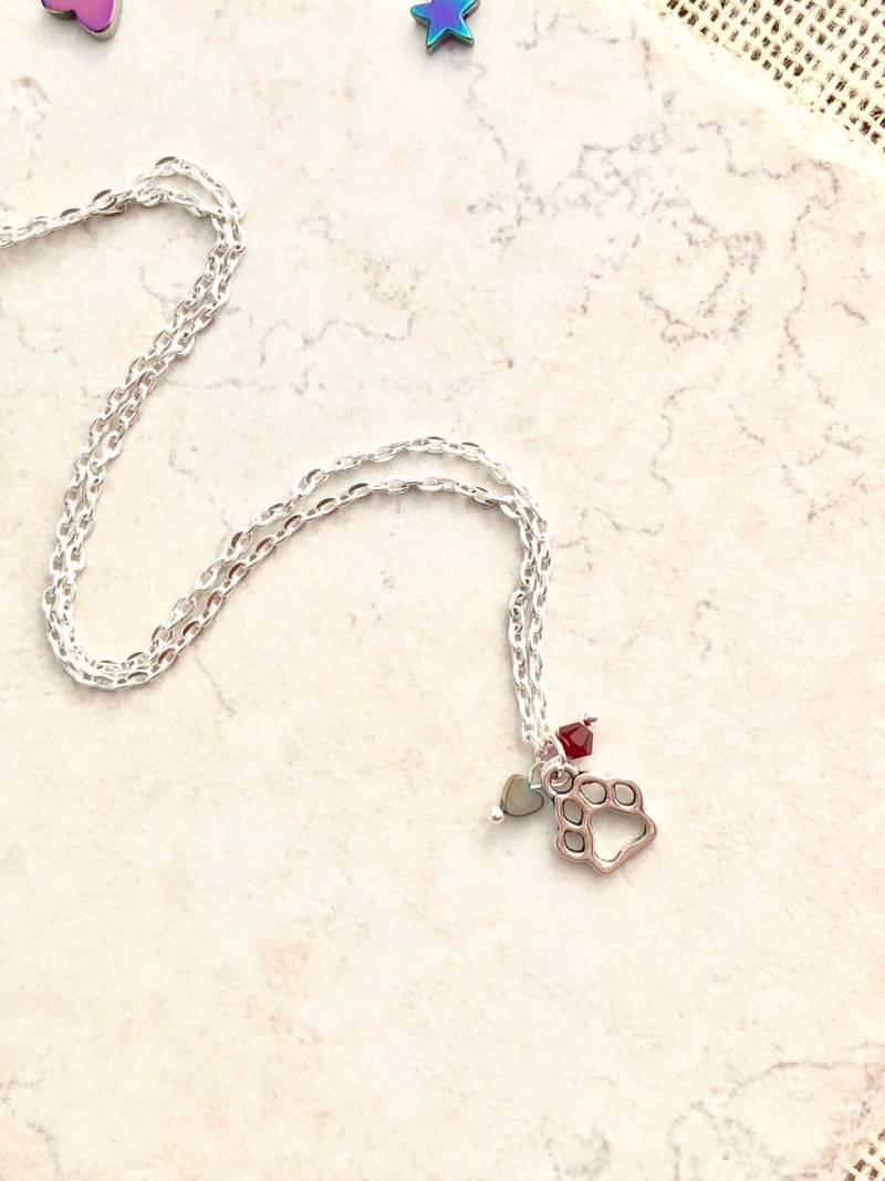 Personalisiertes Geschenk Für Hundebesitzer, Sterling Silber Pfote Print Halskette Hundemama, Hundeliebhaber Tochter, Hundepfote Hundemama von LilyDailyBoutique