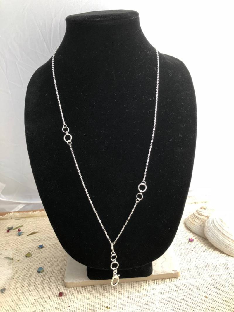 Silberne Maskenkette, Breakaway Lehrer Schlüsselband Mit Id-Halter, Coworker Geschenk, Einzigartige Geschenke Für Schwester, Bestseller von LilyDailyBoutique