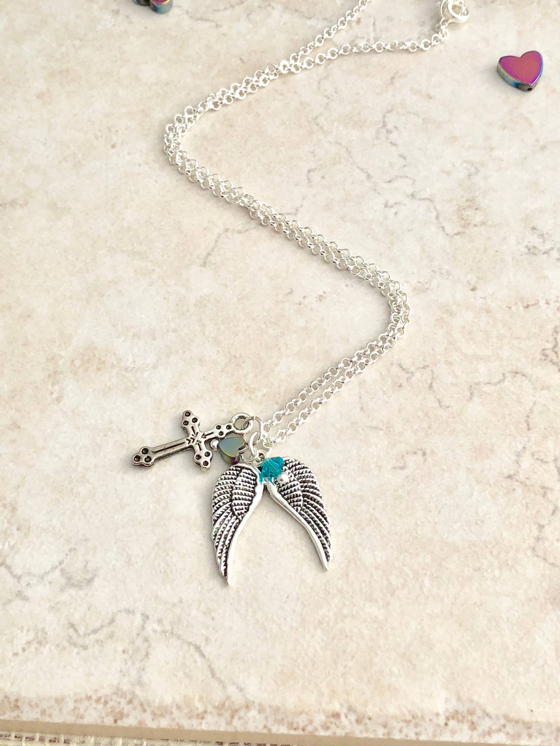 sterling Silber Engel Flügel Halskette Fehlgeburt Geschenk Für Mama, Verlust Der Baby Sympathie Geschenke, in Liebevoller Erinnerung Personalisiert von LilyDailyBoutique