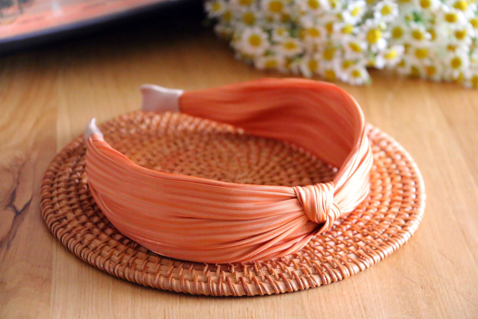 Orange Stirnband, 6 Farben Geknotetes Stirnband, Stirnband Mit Knoten, Stirnband Für Frauen, Stirnband Frauen, Party Stirnband von LilyFashionStudio