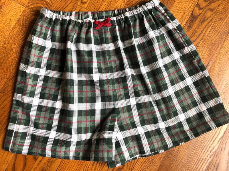 Weihnachten Grün Und Rot Tartan Plaid Flanell Pyjama Shorts, Urlaub Strand Shorts. Erhältlich in Den Größen Xs-Xxl von LilyGraceDesign2