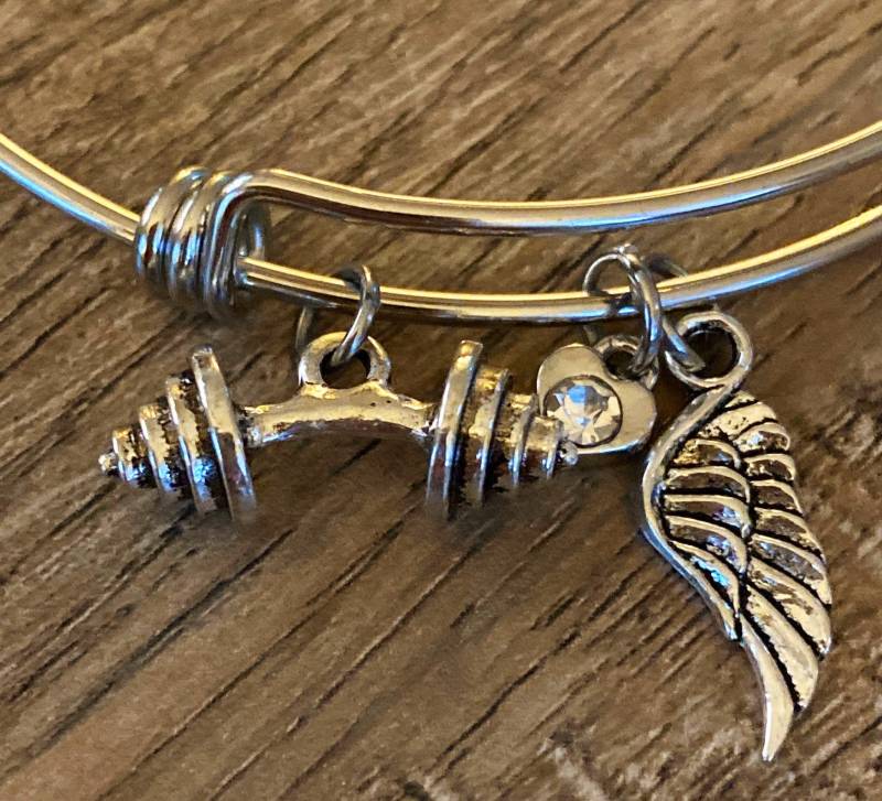 Fitness Bettelarmband; Fitness-Armband; Gyn Armband; Fitness-studio Gewichtheber Bodybuilder-Armband; von LilyPepperLove