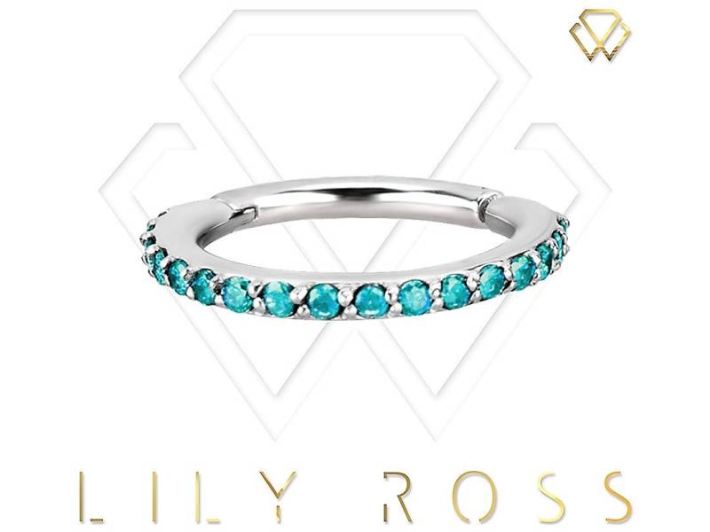 16G Helix/Cartilage Eternity Clicker Ring Set Mit Wunderschönem Türkis Swarovski Cz Auf 316L Chirurgenstahl - Kommt in 5, 6, 7 Oder 8mm von LilyRossJewelry