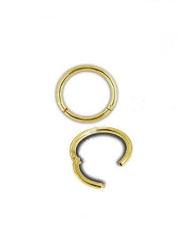 18K Solid Gold Daith Piercing - Septum Clicker Ring Nasenschmuck Turmohrring..20G, 18G, 16G Oder 14G 4 Mm Bis 10 von LilyRossJewelry