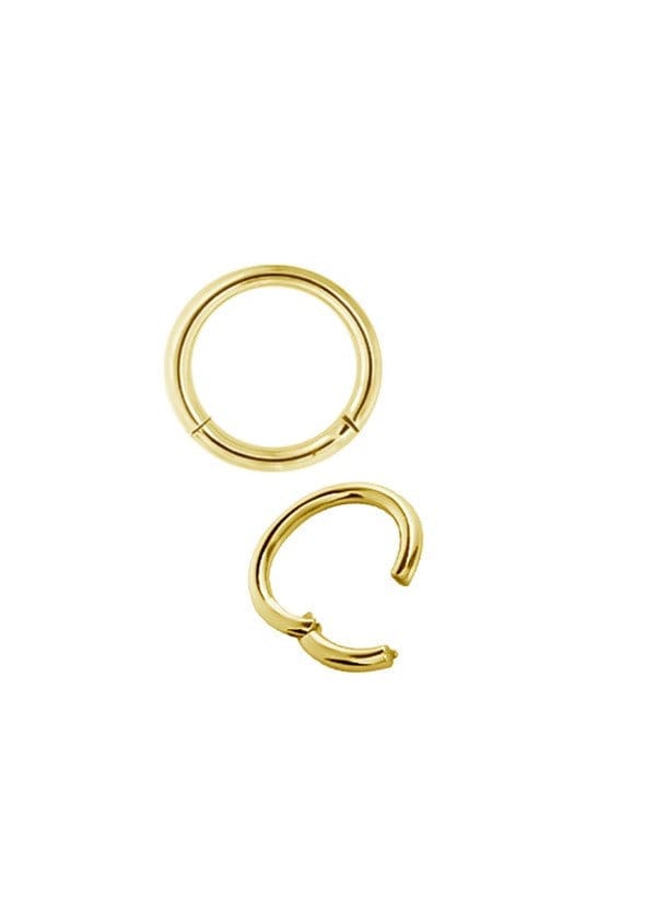 18K Solid Gold Septum Clicker/Daith/Turm Piercing..in Gelb, Rose Oder Weiss Gold..von 20Gauge Bis 6Gauge - 4 Mm 14 von LilyRossJewelry