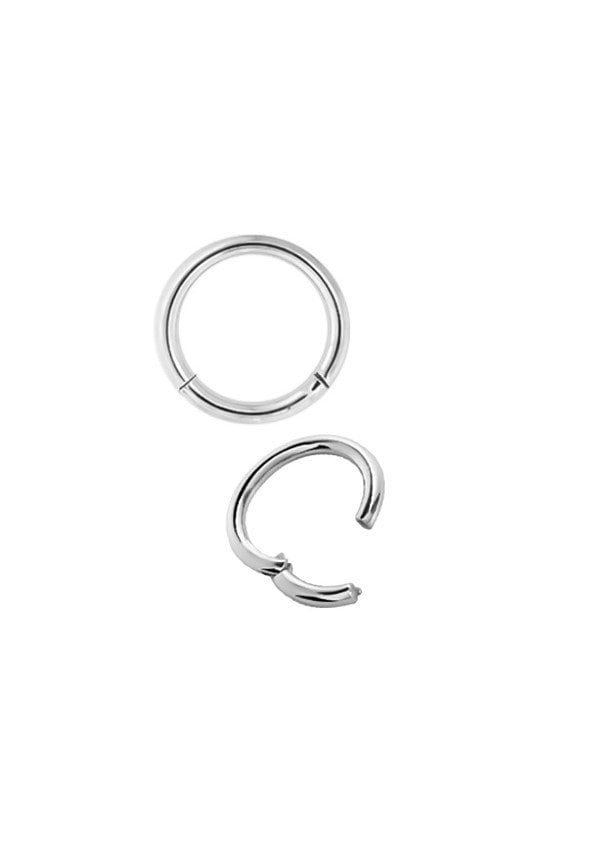 18K Solid White Gold Septum, Daith, Helix, Nase Klapp Clicker Ring..kommt in 20 Gauge Bis 6 Von 4 Mm 14 | Innendurchmesser von LilyRossJewelry