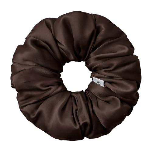 LILYSILK Damen 100% Maulbeerseide Jumbo Haargummi Frauen reine Seide gefüllter Riesen-Pferdeschwanzhalter überdimensioniertes elastisches Haarband große XL Haarschleife von Haarbruch,dunkelbraun LILYSILK Damen 100% Maulbeerseide Jumbo Haargummi Frauen reine Seide gefüllter Riesen-Pferdeschwanzhalter überdimensioniertes elastisches Haarband große XL Haarschleife von Haarbruch,dunkelbraun von LilySilk