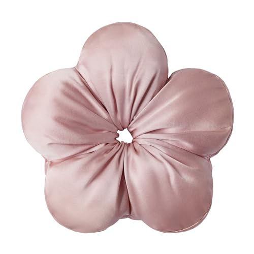 LILYSILK Damen 100% Seide Große Blumenförmige Haargummis mit seidengefüllten Riesen-Ponytailhaltern Jumbo XL Haarschleifen zur Haarpflege(Altrosa) von LilySilk