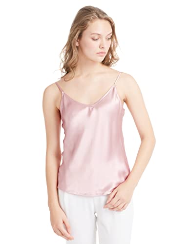 LilySilk Seidentop Sexy Seide Unterhemd Top Schlicht Trägertop Damen Camisole 100% Seiden Cami Tops Damentop aus Satin Hell Pflaume S Verpackung MEHRWEG von LilySilk