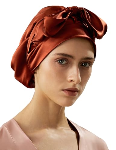 LilySilk 100% Reine Maulbeerseide Schlafmütze für Damen Natürliche Seidenmütze zum Schlafen und Haarpflege Nachthaarwickel mit langem elastischem Band zum Halten,Roter Ton LilySilk 100% Reine Maulbeerseide Schlafmütze für Damen Natürliche Seidenmütze zum Schlafen und Haarpflege Nachthaarwickel mit langem elastischem Band zum Halten,Roter Ton von LilySilk
