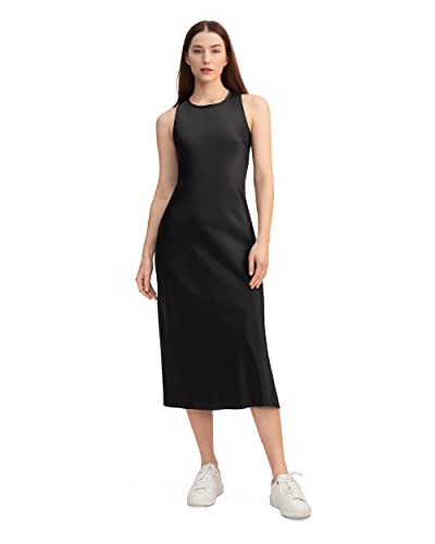 LilySilk Damen Seidenkleider Abendkleider Promkleider Ärmellos Damenmode aus Seide für Frauen(Schwarz,34) von LilySilk