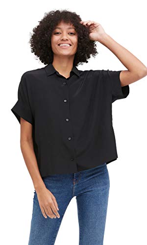 LilySilk Lässiges Lockeres Seiden T-Shirt mit kurzen Ärmeln Damen Seiden Blusen Tops Shirt Seidenhemd Kurzarm Hemdbluse Einfarbige Tops Frauen XS, Schwarz LilySilk Lässiges Lockeres Seiden T-Shirt mit kurzen Ärmeln Damen Seiden Blusen Tops Shirt Seidenhemd Kurzarm Hemdbluse Einfarbige Tops Frauen XS, Schwarz von LilySilk