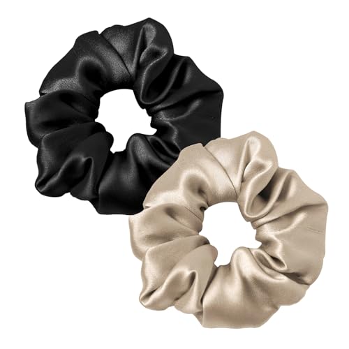 LILYSILK 100% Seide Haarringe Damen Pferdeschwanzhalter Haarband aus Seide, Seide Haargummis Verpackung MEHRWEG(Taupe + Schwarz,2) LILYSILK 100% Seide Haarringe Damen Pferdeschwanzhalter Haarband aus Seide, Seide Haargummis Verpackung MEHRWEG(Taupe + Schwarz,2) von LilySilk