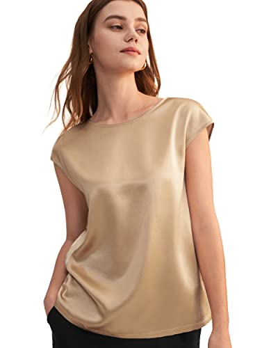 LilySilk Seide Tunika T-Shirt Damenhemd Seidenhemd Bluse Damen Kurzarm Rundkragen Verpackung MEHRWEG LilySilk Seide Tunika T-Shirt Damenhemd Seidenhemd Bluse Damen Kurzarm Rundkragen Verpackung MEHRWEG von LilySilk