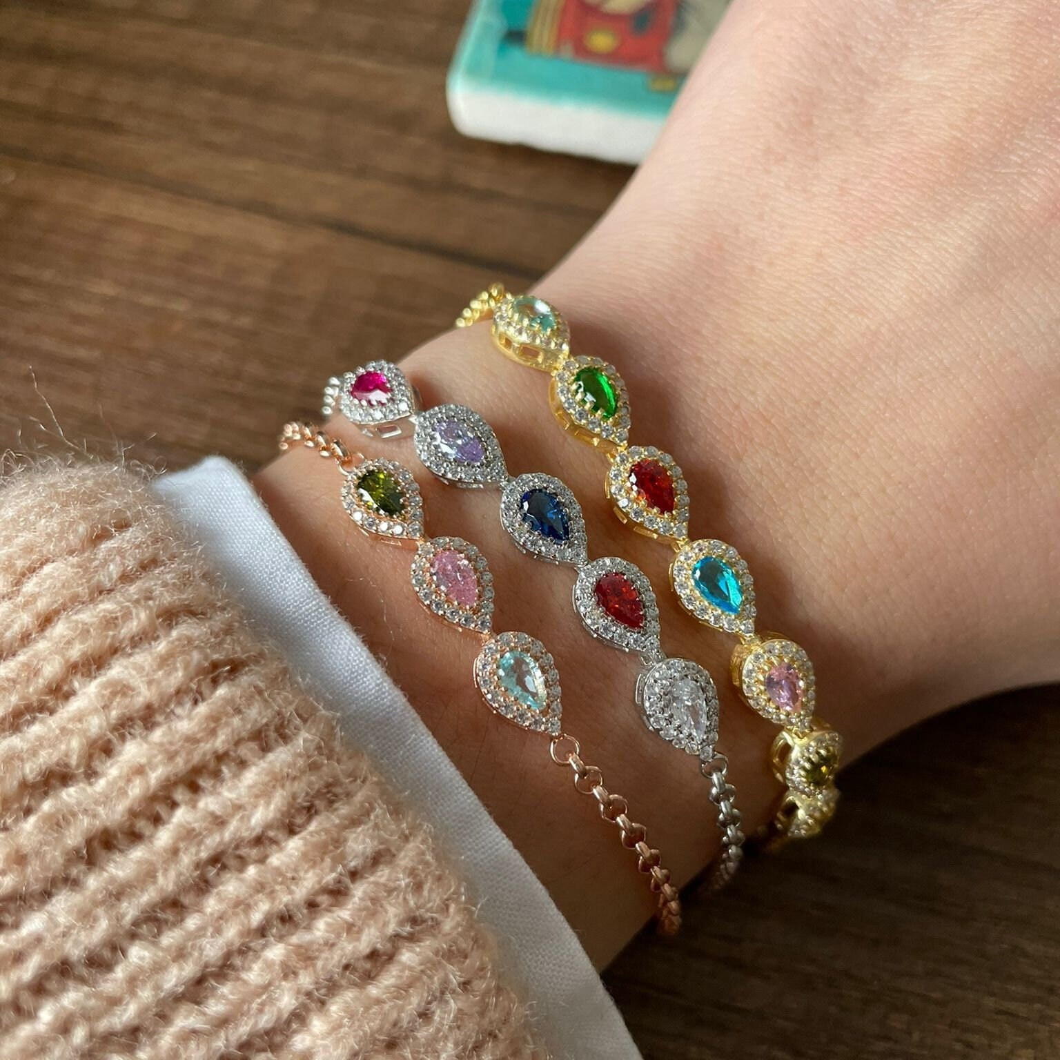 Geburtsstein Armband - Für Mama Birthstone Schmuck Gold, Silber Muttertagsgeschenk Geburtsstein Armband - Für Mama Birthstone Schmuck Gold, Silber Muttertagsgeschenk von LilySilverDesign