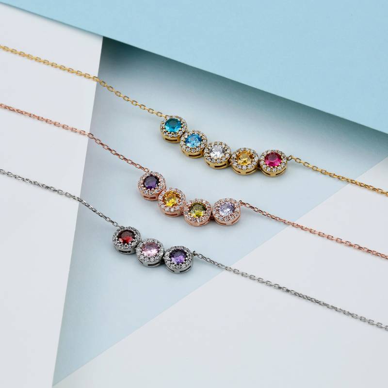 Geburtsstein Kette - Muttertagsgeschenk Geburtstagsgeschenk Geschenke Für Mama Personalisierte Weihnachtsgeschenke von LilySilverDesign