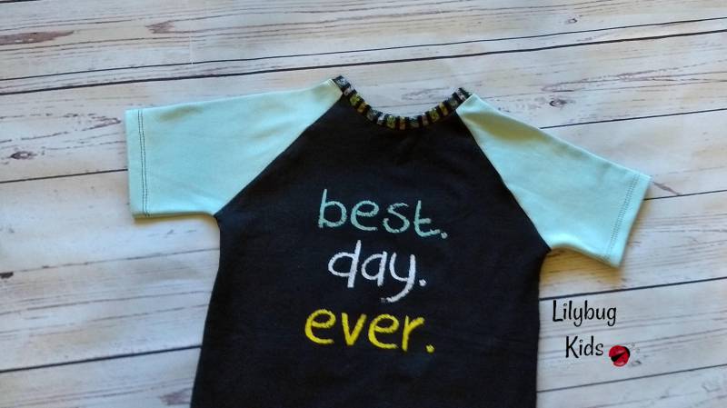 Best Day Ever Shirt Gr. 5, Raglanärmel Oberteil von LilybugKids