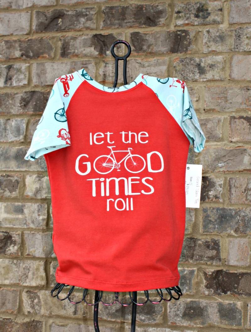 Let The Good Times Roll Fahrrad Shirt Größe 40 von LilybugKids