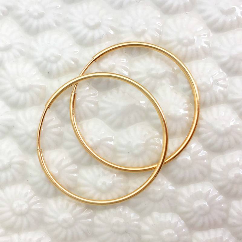 Gelb Goldfilled Hoop Ohrringe Gebogenes 30 Mm Röhrchen Gelb Goldfilled Hoop Ohrringe Gebogenes 30 Mm Röhrchen von LilyetRose