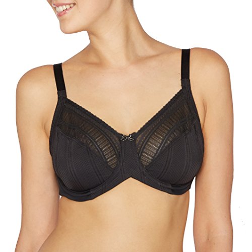 Maidenform Damen Minimizer BH Enchantment Mesh Minimiser, Schwarz (Black W/ Latte Bcf), 34D von Lilyette