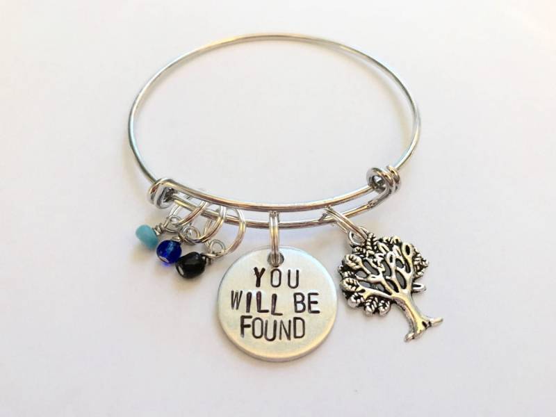 Liebe Evan Hansen Inspiriert Handgestempelt Armreif - "Sie Werden Gefunden Werden" von LilyfieldCreationsCo