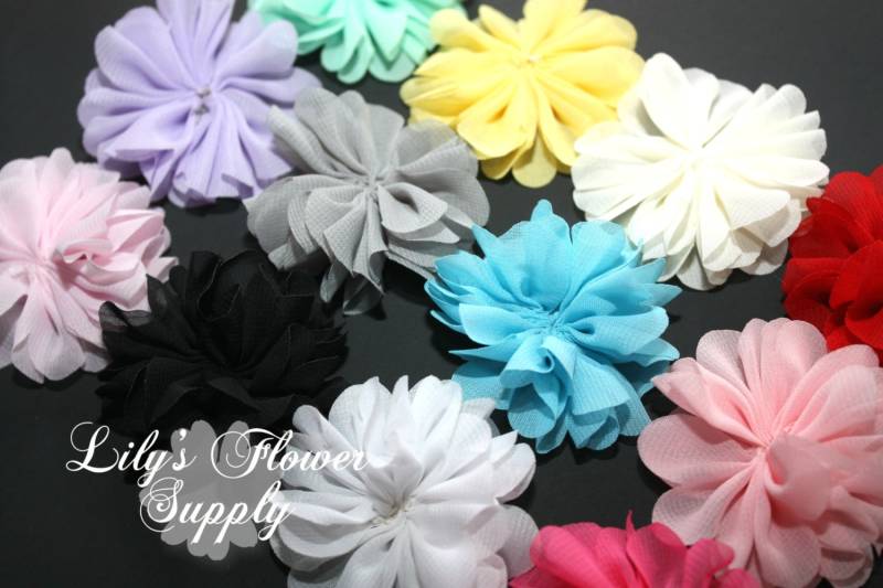 Grab Bag Chiffon-Blühen - Stoff Blume 2, 2-Zoll Petite Großhandel Cheri Collectioon Grab Bag Chiffon-Blühen - Stoff Blume 2, 2-Zoll Petite Großhandel Cheri Collectioon von LilysFlowerSupply