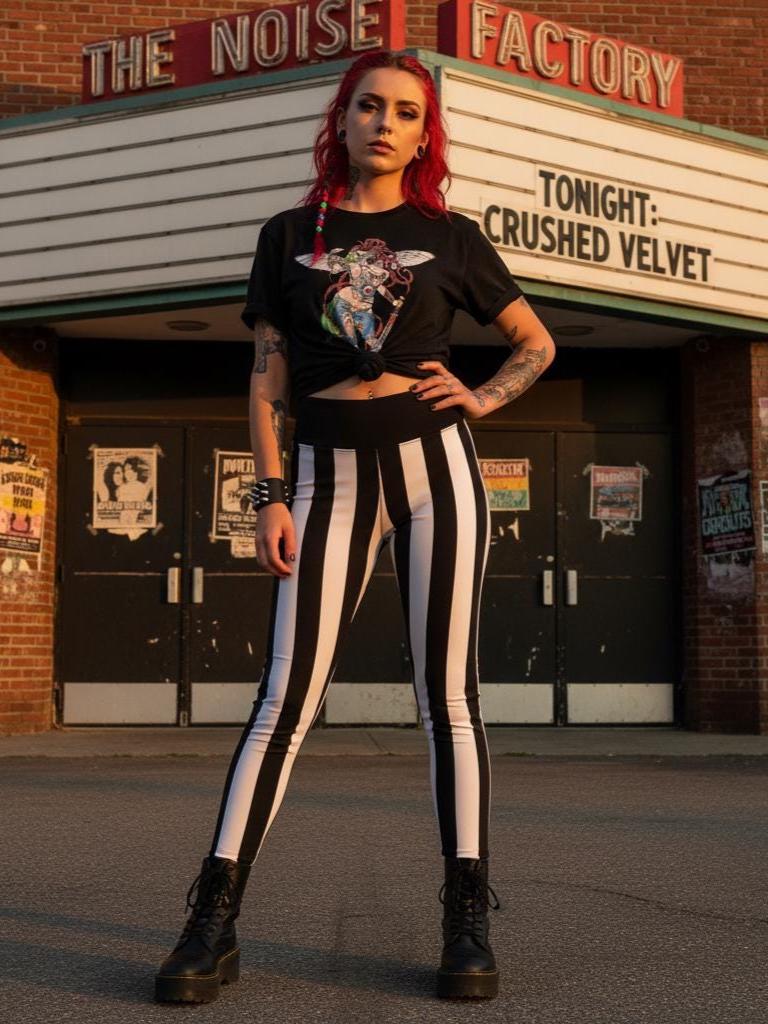 Zirkus Streifen Yoga Leggings von LilysShop