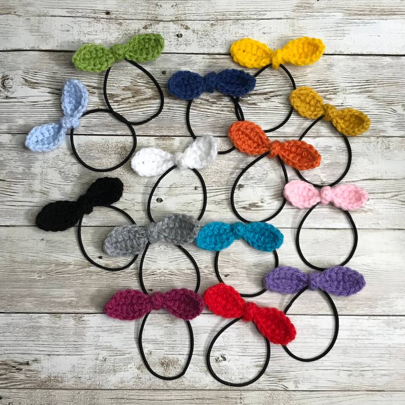 Haargummi Mit Gehäkelter Schleife | 1 Stück, Handmade von LilysWonderlandShop