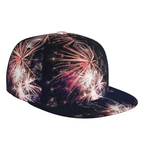 Explosion Firework Verstellbare Snapback Hat Cap, Unisex Hip Hop Baseball Cap mit Classic Rock Brim Trucker Black, Black, One Size, Schwarz , Einheitsgröße von LimPac