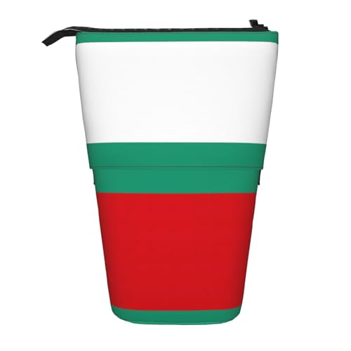 LimPac Bulgarische Flagge Teleskop Federmäppchen Stift Pouch, Schreibwaren Stehtasche, Nette Organizer Für Büro Make-up von LimPac