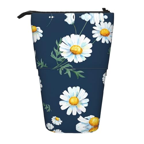 LimPac Daisy' Teleskop-Federmäppchen, PA-Zubehörtasche, niedlicher Büro-Make-up-Organizer, Schwarz , Einheitsgröße, Art Eeco von LimPac