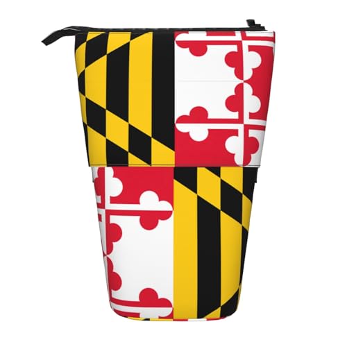 LimPac Federmäppchen mit Flagge, Maryland, Teleskop, PA-Zubehör, niedlicher Make-up-Organizer für Büro, Schwarz , Einheitsgröße, Art Eeco LimPac Federmäppchen mit Flagge, Maryland, Teleskop, PA-Zubehör, niedlicher Make-up-Organizer für Büro, Schwarz , Einheitsgröße, Art Eeco von LimPac