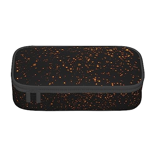 LimPac Federmäppchen mit großem Fassungsvermögen, Schwarz und Gold, Federmäppchen, Organizer, PA-Zubehör, Büro, College, Make-up, Schwarz , Einheitsgröße, Art Eeco von LimPac