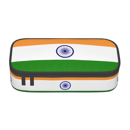 LimPac Federmäppchen mit indischer Flagge, großes Fassungsvermögen, Federmäppchen, Organizer für Büro, Uni, Make-up, Schwarz , Einheitsgröße, Art Eeco von LimPac