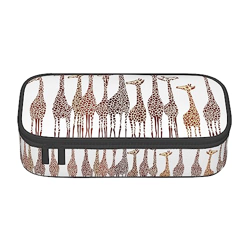 LimPac Federmäppchen mit niedlichem Cartoon-Giraffen-Design, großes Fassungsvermögen, Federmäppchen, Organizer für Büro, Uni, Make-up, Schwarz , Einheitsgröße, Art Eeco von LimPac