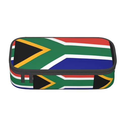 LimPac Federmäppchen mit südafrikanischer Flagge, großes Fassungsvermögen, Mehrzweck-Stifttasche, Aufbewahrungsbox mit Reißverschluss von LimPac