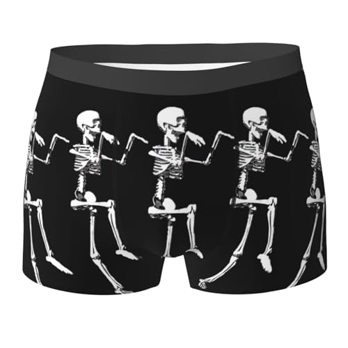 LimPac Halloween Posable Skelett Totenkopf Herren Boxershorts Stretch Unterwäsche Weich und Atmungsaktiv Mehrere Größen, Schwarz , M von LimPac