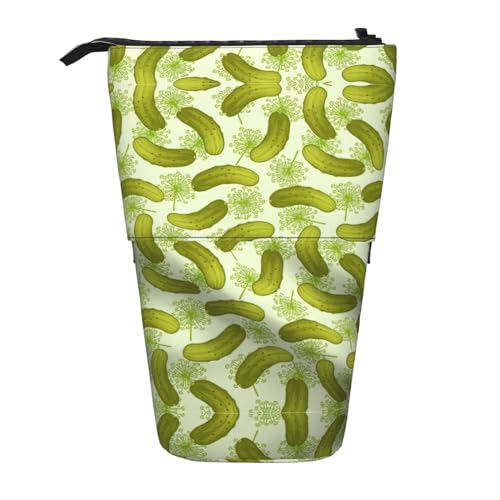 LimPac Sushi Dill Pickles Teleskop-Federmäppchen, PA-Zubehörtasche, niedlicher Make-up-Organizer für Büro, Schwarz , Einheitsgröße, Art Eeco von LimPac