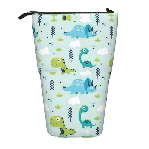 LimPac Teleskop-Federmäppchen mit Dinosaurier-Muster, PA-Zubehör, niedlicher Make-up-Organizer für Büro, Schwarz , Einheitsgröße, Art Eeco von LimPac