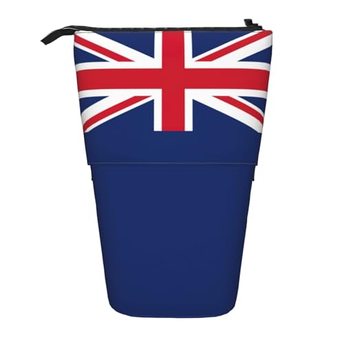 LimPac Teleskop-Federmäppchen mit Flagge der Türken- und Caicosinseln, Federmäppchen, PA-Zubehörtasche, niedlicher Büro-Make-up-Organizer, Schwarz , Einheitsgröße, Art Eeco von LimPac