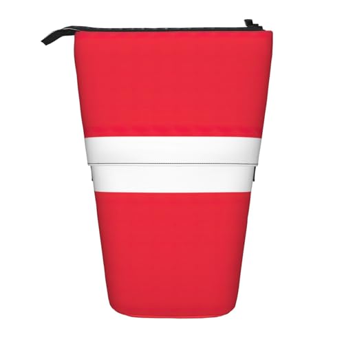 LimPac Teleskop-Federmäppchen mit Österreich-Flagge, Federmäppchen, PA-Zubehör, niedlicher Büro-Make-up-Organizer, Schwarz , Einheitsgröße, Art Eeco von LimPac