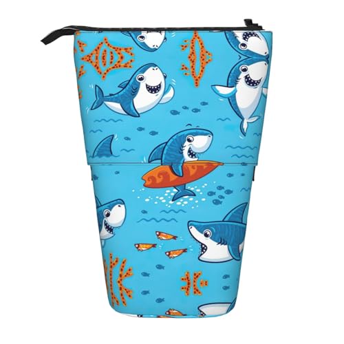 LimPac Unterwasserwal-Teleskop-Federmäppchen, PA-Zubehörtasche, niedlicher Büro-Make-up-Organizer, Schwarz , Einheitsgröße, Art Eeco von LimPac