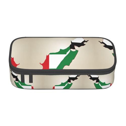 LimPac Vereinigte Arabische Emirate Flagge Karte als Messer große Kapazität Federmäppchen Tasche Stift Federmäppchen Briefpapier Veranstalter, für Büro College Make-up von LimPac