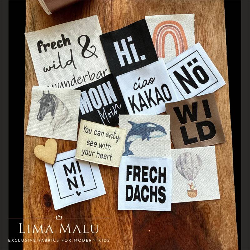 Web Label Aufnäher Etiketten Gewebtes - Statement Für Beanies von LimaMaluDE