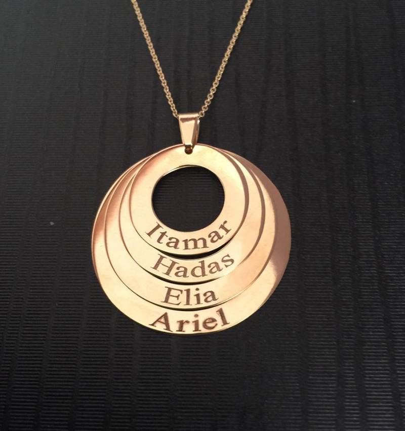 14Kt Goldkette, Solid Gold Namenskette, Echt Initial Halskette, Personalisierte Halskette Von Mama von Limajewelry