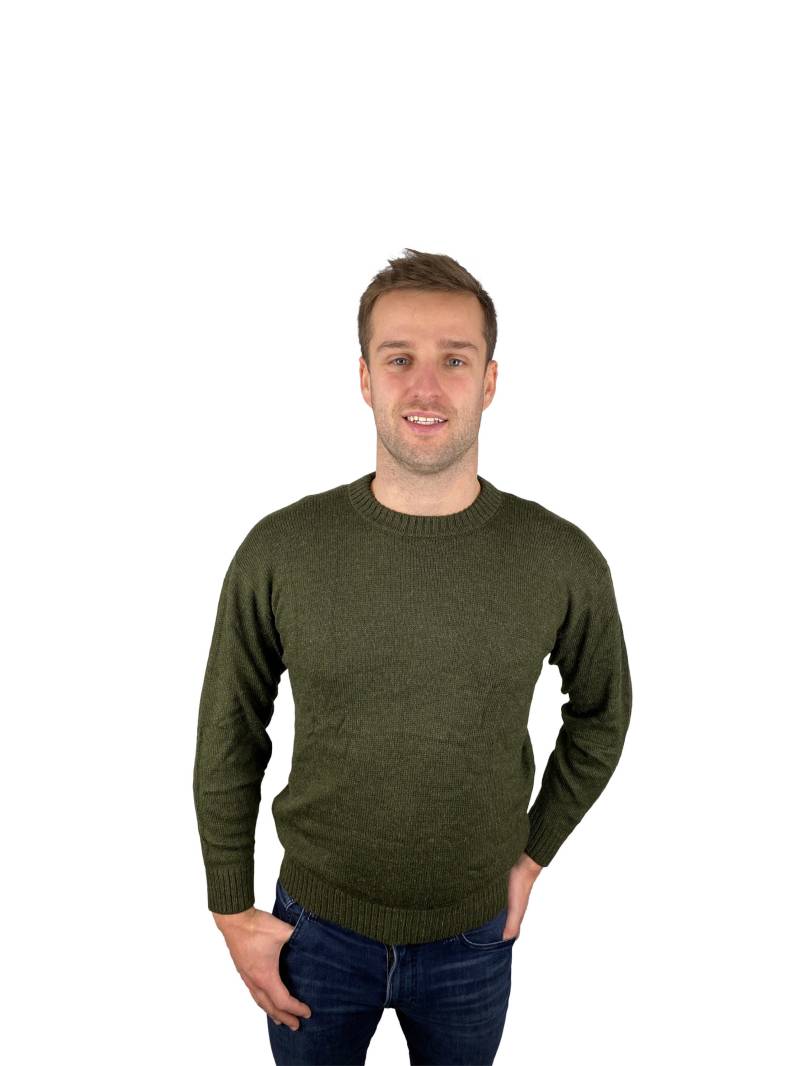 Grüner Alpaka Pullover, - Gestrickt in Peru Echte Wolle Mix, Strickpullover, Herrenpullover, Hemdenpullover von Limalpa