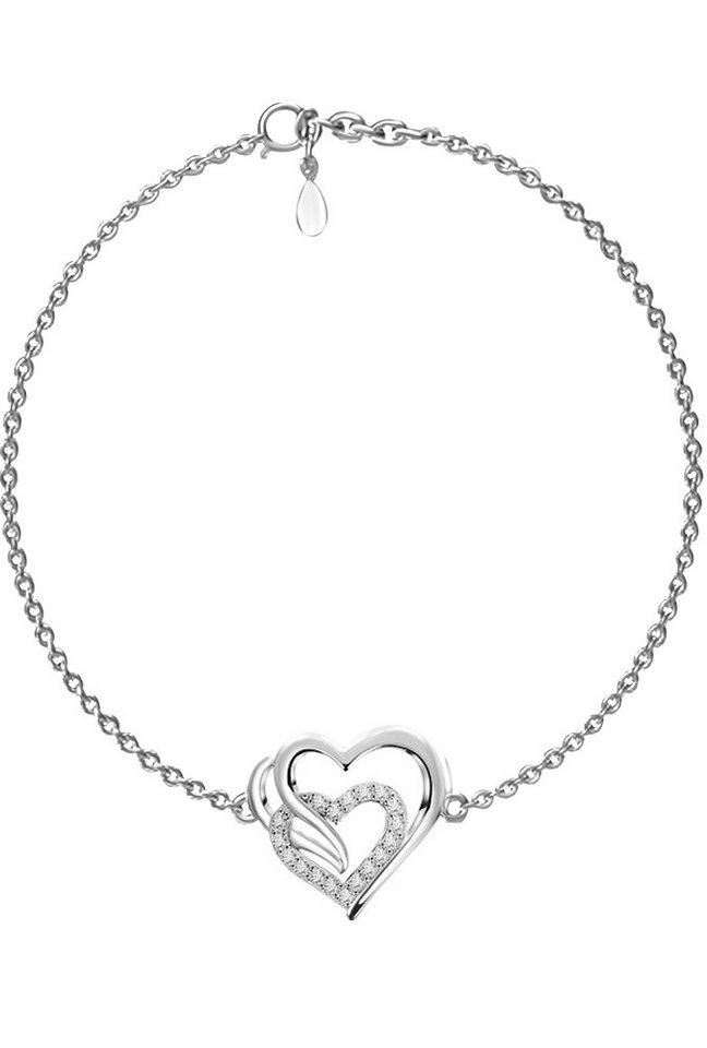 Limana Armband verstellbar 925 Silber gold Herz Damen Frauen Schmuck (Geburtstag Hochzeitstag Jahrestag, inkl. Schmuckdose Weihnachten Muttertag Valentinstag), Liebe Geschenk Idee Liebesgeschenk Freundin Mutter Weihnachtsgeschenk von Limana