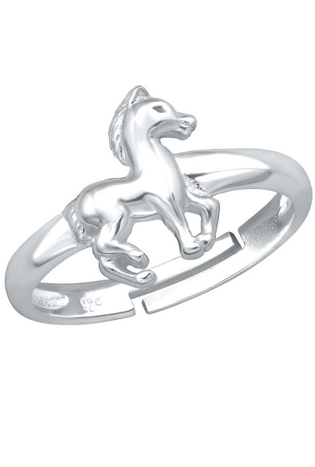 Limana Fingerring Kinderring echt 925 Silber verstellbarer Ring Pferd Kinderschmuck (inkl. Geschenkdose), Geschenk für Kinder Mädchen Weihnachten Geburtstag Nikolaus Ostern von Limana