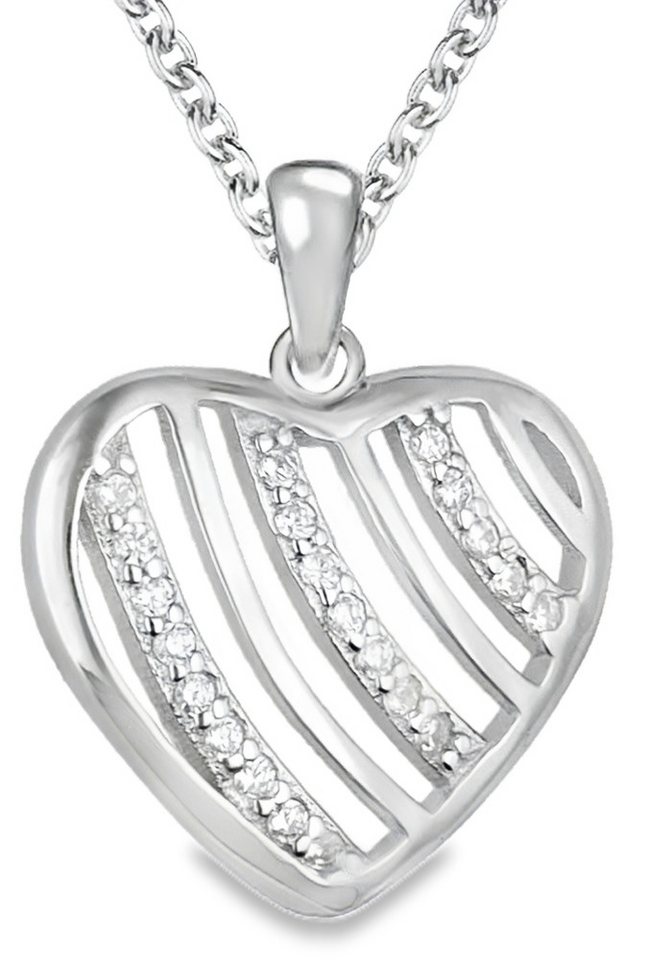 Limana Herzkette Herz Kette 925 Sterling Silber Halskette mit Anhänger Silberkette (inkl. Schmuckbox), Liebe Geschenk für Sie Frauen Damen Freundin Mutter Ehefrau von Limana